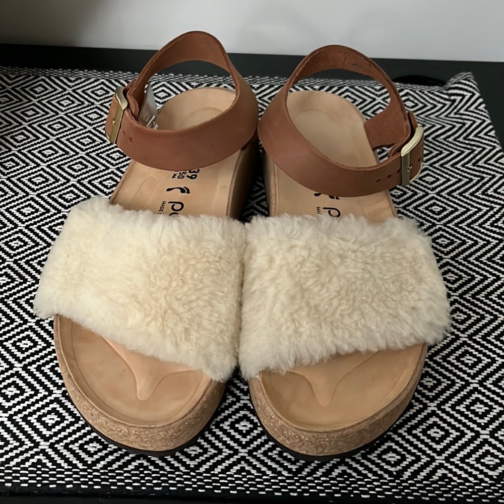 Glenda Natural Leather/ Shearling